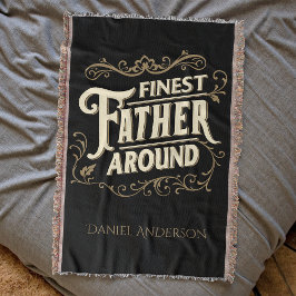 レトロヴィンテージエレガントクールタイポグラフィ父引用文 スローブランケット