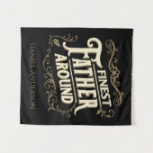 レトロヴィンテージエレガントクールタイポグラフィ父引用文 タペストリー (正面(横))