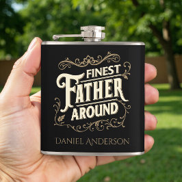 レトロヴィンテージエレガントクールタイポグラフィ父引用文 フラスク