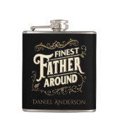 レトロヴィンテージエレガントクールタイポグラフィ父引用文 フラスク (正面)