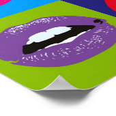 レトロヴィンテージエレガントシックヒップスターポップ・アートのアート ポスター (角)