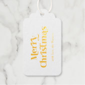 レトロヴィンテージエレガントメリークリスマス ギフトタグ (正面)