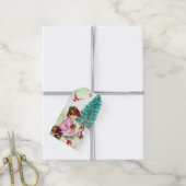 レトロヴィンテージエンジェルパーティー名タグの追加 ギフトタグ (より糸付き)