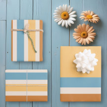 レトロヴィンテージオレンジとブルーのストライプ