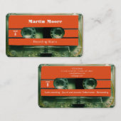 レトロヴィンテージオーディオスタイルカセットカバー 名刺 (正面/裏面)