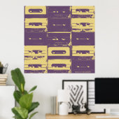 レトロヴィンテージオーディオスタイル音楽カバー ポスター (ホームオフィス)