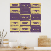 レトロヴィンテージオーディオスタイル音楽カバー ポスター (キッチン)