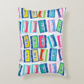 レトロヴィンテージオーディオテープカセットパターン アクセントクッション (正面(垂直))