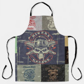レトロヴィンテージオートバイ エプロン (正面)