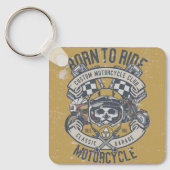 レトロヴィンテージオートバイ キーホルダー (正面)