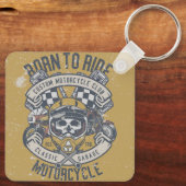 レトロヴィンテージオートバイ キーホルダー (裏面)