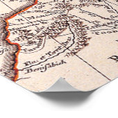 レトロヴィンテージオールドマップ ポスター (角)