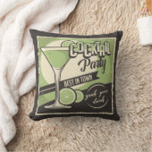 レトロヴィンテージカクテルパーティー装飾用クッション クッション (ブランケット)