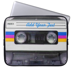 レトロヴィンテージカセットテープ音楽80s おもしろい ラップトップスリーブ