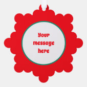 レトロヴィンテージカップルの追加メッセージ オーナメントカード (裏面)