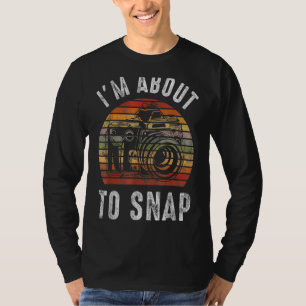 レトロヴィンテージカメラの写真をスナップする Tシャツ