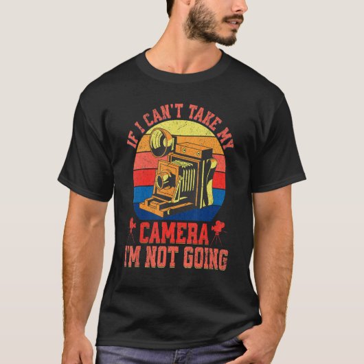 レトロヴィンテージカメラ写真撮影者 Tシャツ (正面)
