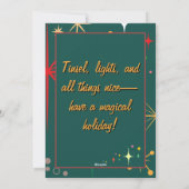 レトロヴィンテージカラフルスタークリスマスカード シーズンカード (裏面)