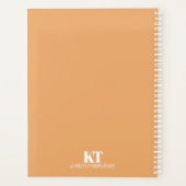 レトロヴィンテージカラー&ストライプモノグラム プランナー手帳 (裏面)