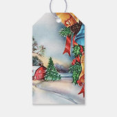 レトロヴィンテージカントリーファームクリスマスラベル ギフトタグ (正面)