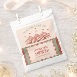 レトロヴィンテージカーニバルサーカス赤ちゃんシャワー フェイバーバッグ