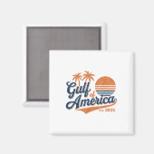 レトロヴィンテージガルフオブアメリカ2025アメリカンFla マグネット (正面/裏面)
