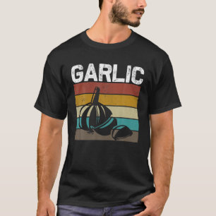 レトロヴィンテージガーリックスパイス料理食品 Tシャツ