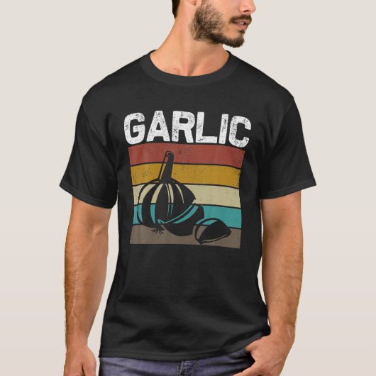 レトロヴィンテージガーリックスパイス料理食品 Tシャツ (正面)