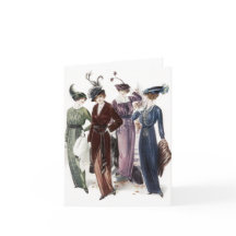 レトロヴィンテージガールフレンドレディーズナイトアウトカード