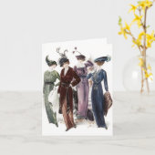 レトロヴィンテージガールフレンドレディーズナイトアウトカード カード (黄色い花)