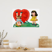 レトロヴィンテージキッズバレンタインポスター ポスター (キッチン)