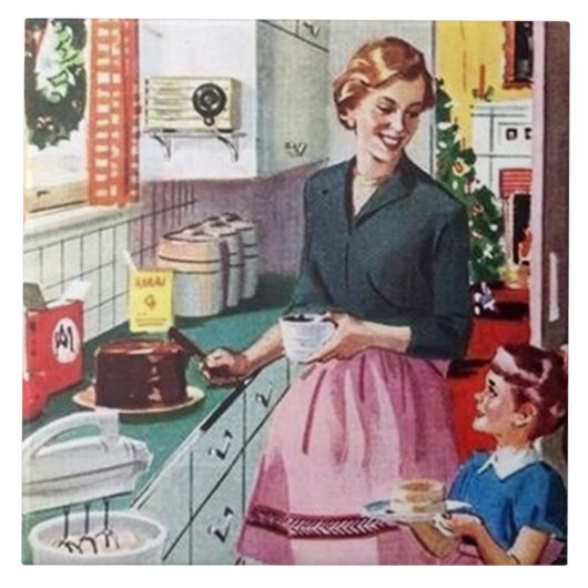 レトロヴィンテージキッチンデコーナー タイル (正面)