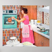 レトロヴィンテージキッチンハウスの妻の装飾ポスター ポスター (正面)
