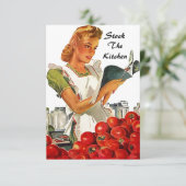 レトロヴィンテージキッチンブライダルシャワー招待状 招待状 (スタンド正面)