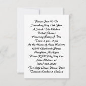 レトロヴィンテージキッチンブライダルシャワー招待状 招待状 (裏面)