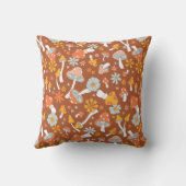 レトロヴィンテージキノコ花模様 クッション (裏面)