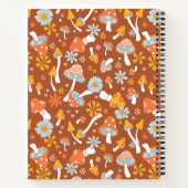 レトロヴィンテージキノコ花模様 ノートブック (裏面)