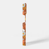 レトロヴィンテージキノコ花模様 iPhoneケース (右側面)