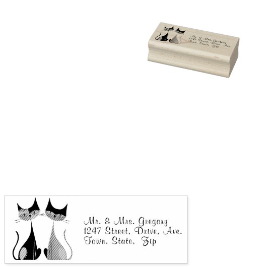 レトロヴィンテージキャッツエルガト ラバースタンプ (押印)