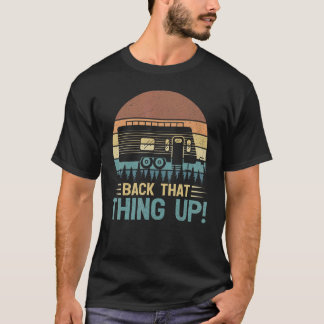 レトロヴィンテージキャンパーバックザッツアップキャンプ Tシャツ