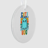 レトロヴィンテージキュートハロウィーン幽霊 オーナメント (正面)