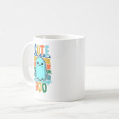 レトロヴィンテージキュートハロウィーン幽霊 コーヒーマグカップ (正面左)