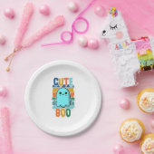 レトロヴィンテージキュートハロウィーン幽霊 ペーパープレート (パーティー)