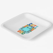 レトロヴィンテージキュートハロウィーン幽霊 ペーパープレート (傾斜あり)