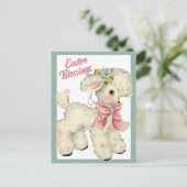 レトロヴィンテージキュートラムイースター恵み シーズンポストカード (スタンド正面)