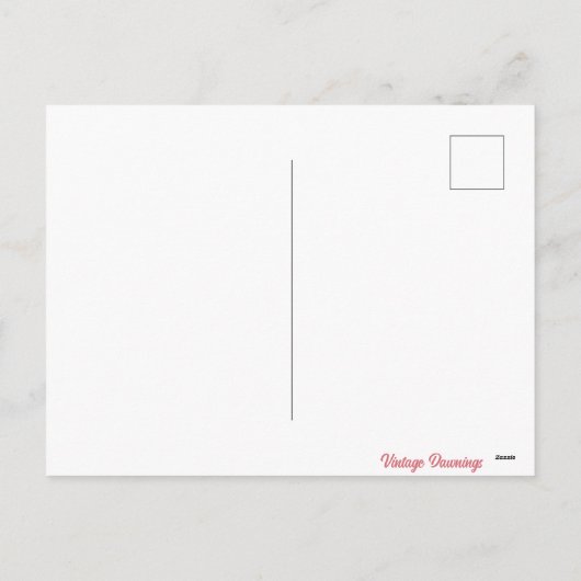 レトロヴィンテージキュートラムイースター恵み シーズンポストカード (裏面)