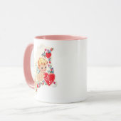レトロヴィンテージキューピッドビーマイラブバレンタインデー マグカップ (正面左)