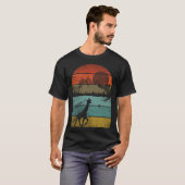 レトロヴィンテージキリンと可愛い動物4 Tシャツ (正面フル)