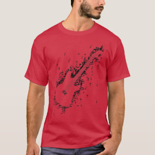 レトロヴィンテージギターミュージカルノートFunny Gu Tシャツ