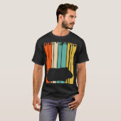 レトロヴィンテージギニアピグシルエットギニアピグロフ Tシャツ (正面フル)